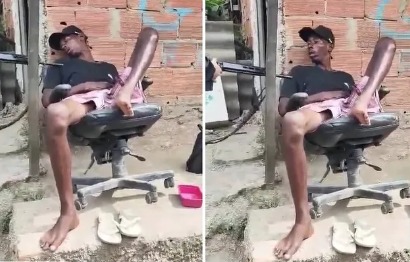 [VIDEO] Imperdível: PM usa fuzil para acordar suspeito de tráfico: "Vai preso na moral, ok?"