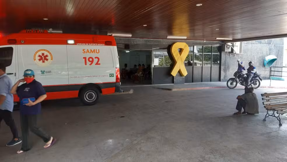 Hospital Walfredo Gurgel, em Natal, enfrenta superlotação — Foto: Sérgio Henrique Santos/Inter TV Cabugi