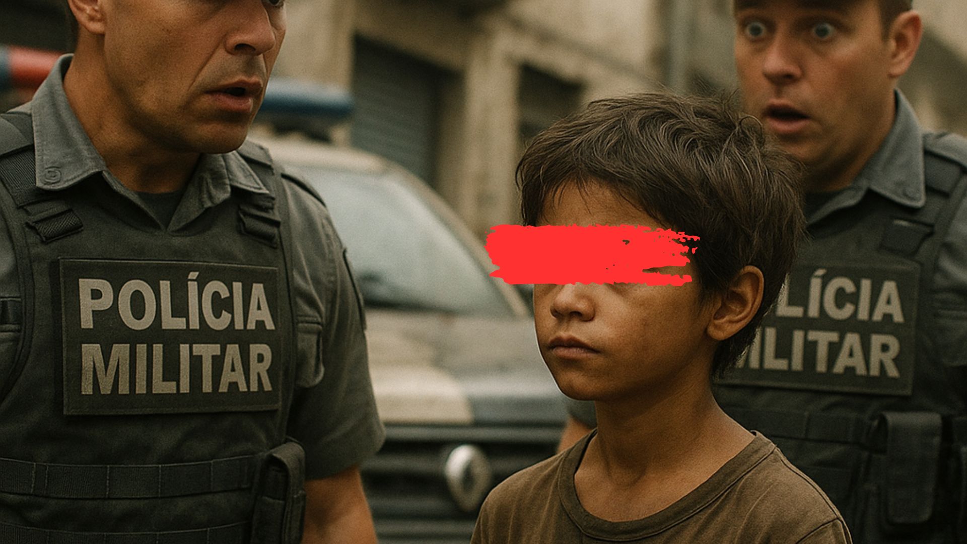 criança flagrada com facção