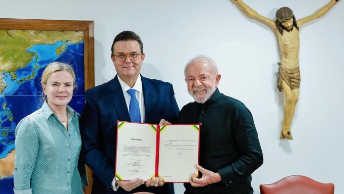 Gleisi, Wolney e Lula • Ricardo Stuckert/PR