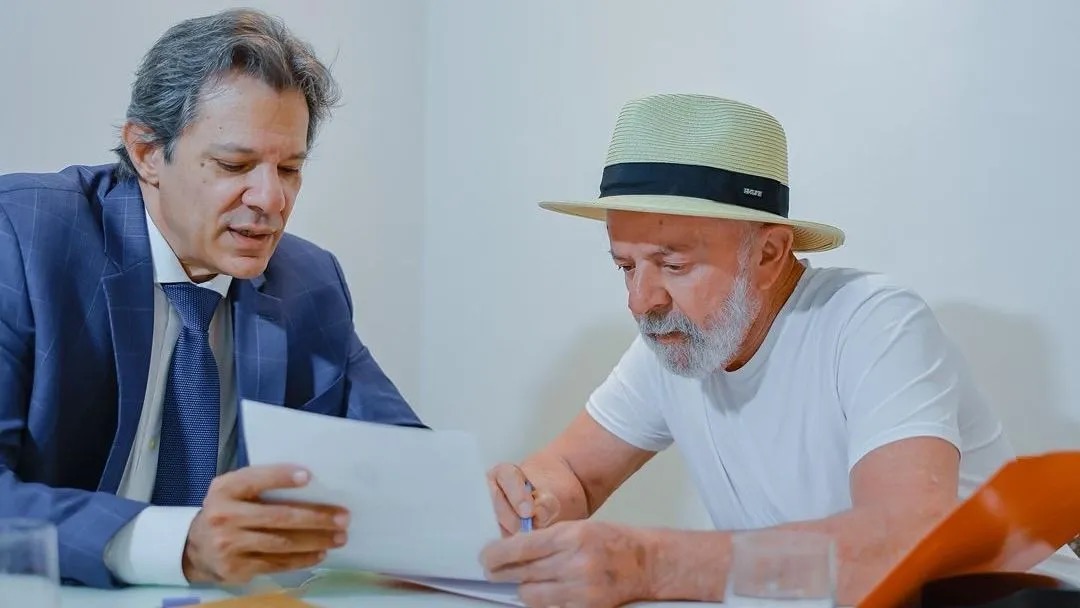 O ministro da Fazenda, Fernando Haddad, e o presidente Luiz Inácio Lula da Silva  • Ricardo Stuckert