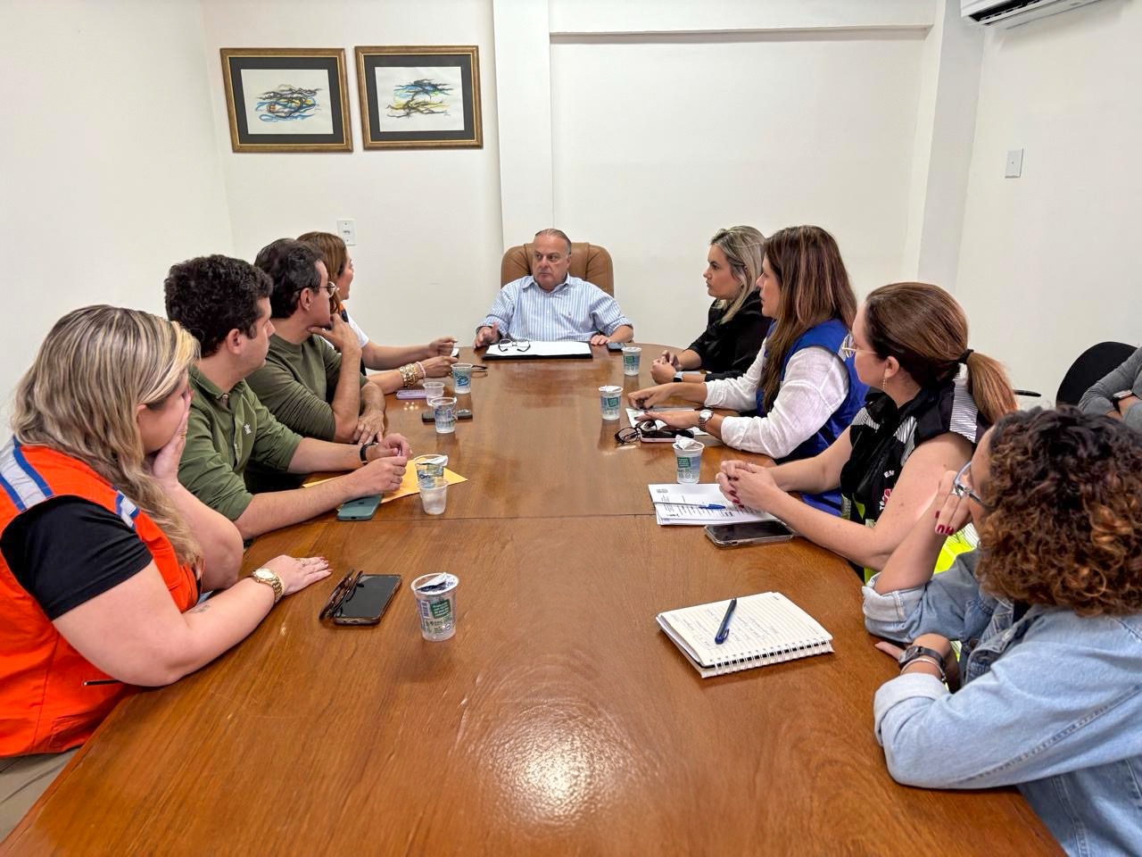 Reunião prefeitura Natal| Paulinho Freire e secretários | Crédito: Secom/PMN