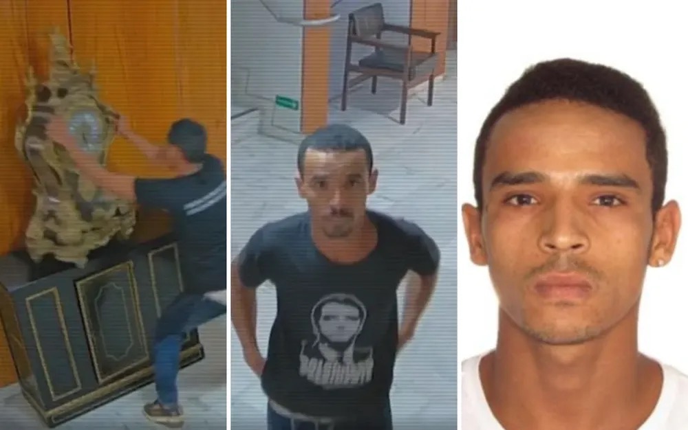 Antônio Claudio Alves Ferreira foi filmado destruindo relógio raro do século 17 no Palácio do Planalto, em Brasília — Foto: Reprodução/Fantástico