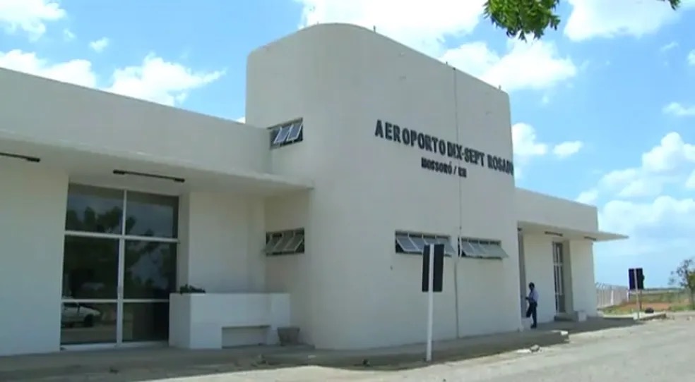 Aeroporto Dix-Sept Rosado, em Mossoró — Foto: Reprodução/Inter TV Cabugi