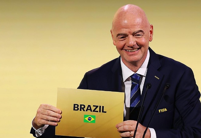 Gianni Infantino fez elogios à participação dos brasileiros na Copa do Mundo de Clubes  • Divulgação/Fifa