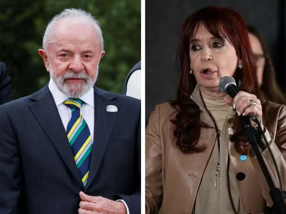 O presidente Lula e a ex-presidente da Argentina Cristina Kirchner — Foto: REUTERS