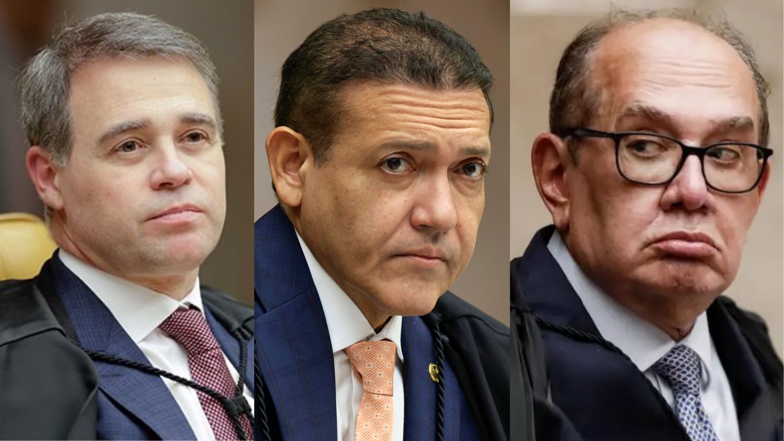 André Mendonça, Nunes Marques e Gilmar Mendes | Foto: Reprodução