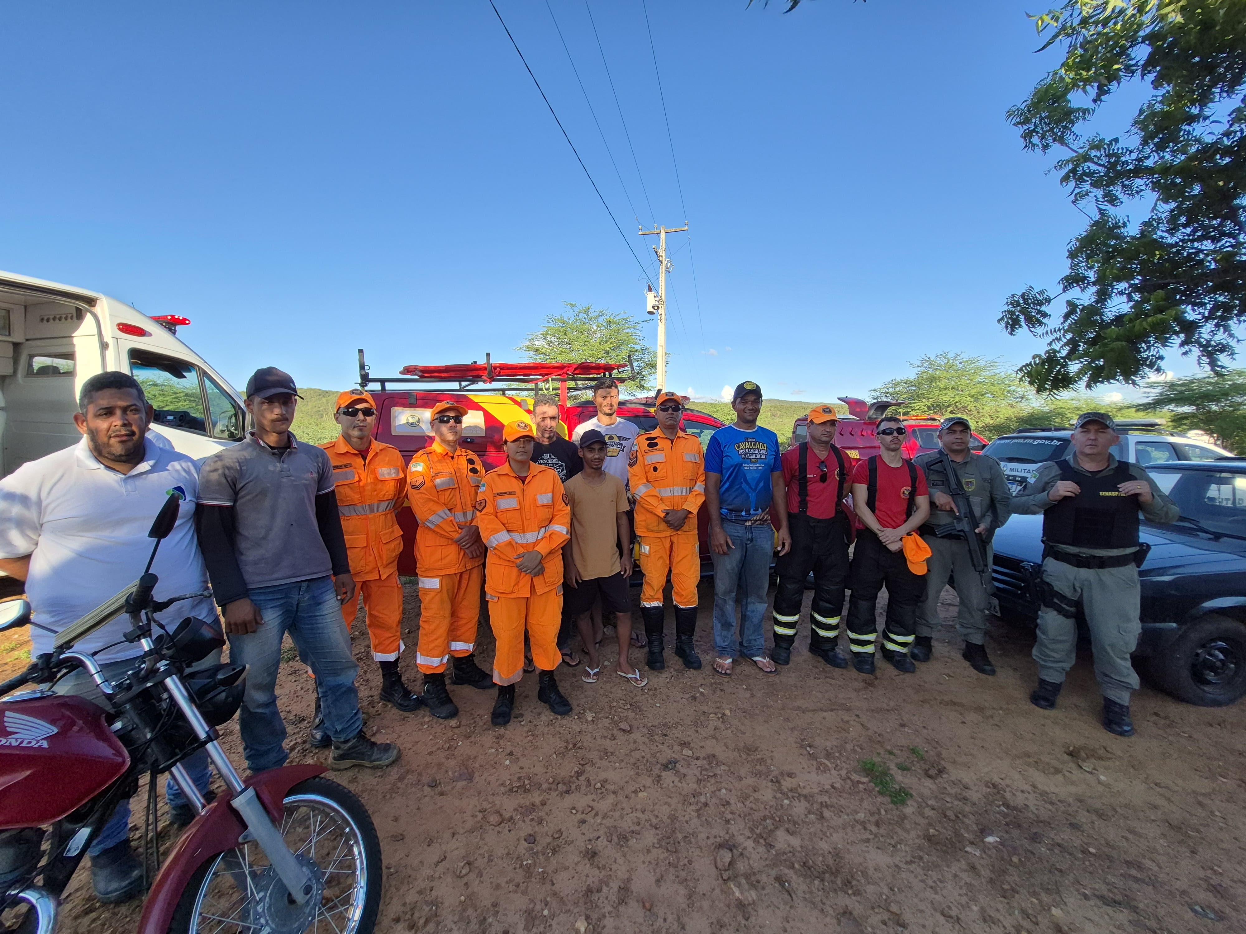 Idoso é encontrado na zona rural de São Tomé por cães farejadores | Foto: Divulgação/Corpo de Bombeiros RN