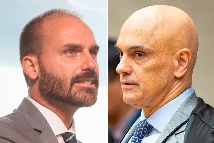 Eduardo Bolsonaro e Alexandre de Moraes | Foto: Reprodução
