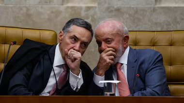 O presidente Lula deve conversar hoje com presidente do STF, Luís Roberto Barroso, sobre sanções impostas pelos EUA a ministros da Corte Foto: Wilton Junior/Estadão