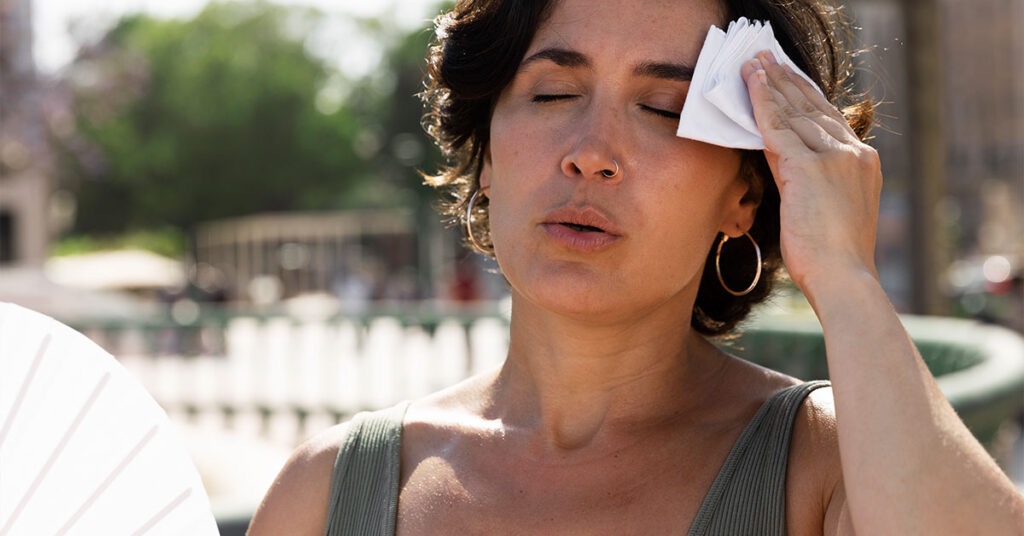 Mulher na menopausa | Mulher calor 