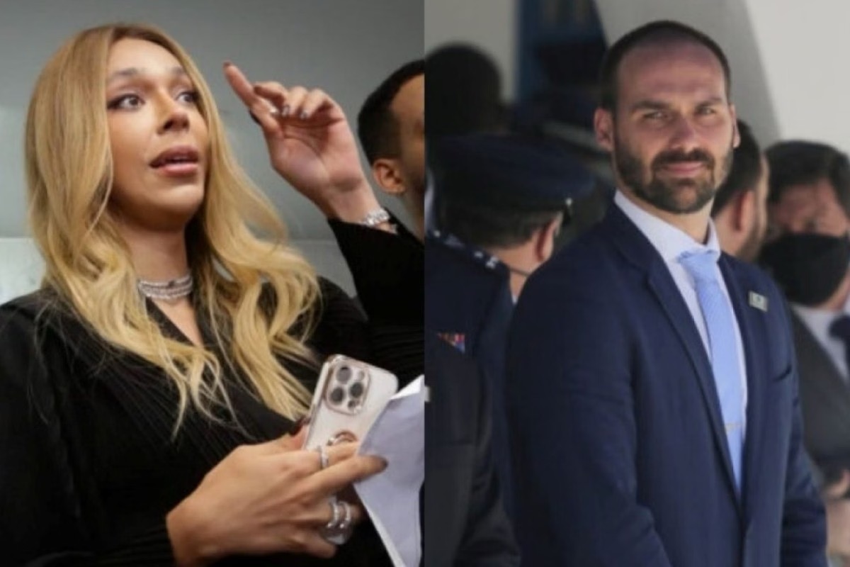 Erika Hilton e Eduardo Bolsonaro | Foto: Montagem/Metrópoles