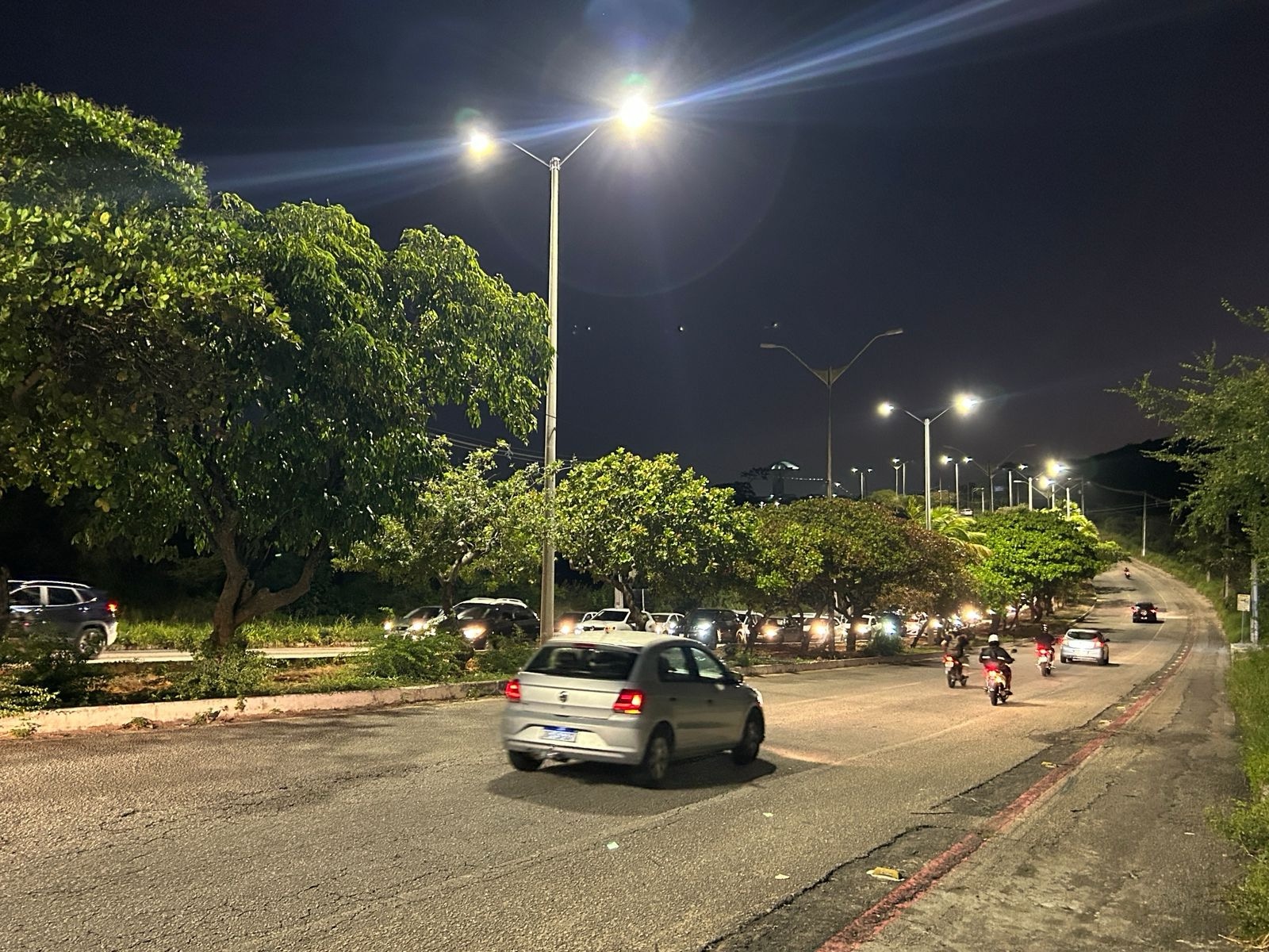 Iluminação do prolongamento da Prudente de Morais em Natal | Crédito: Semsur