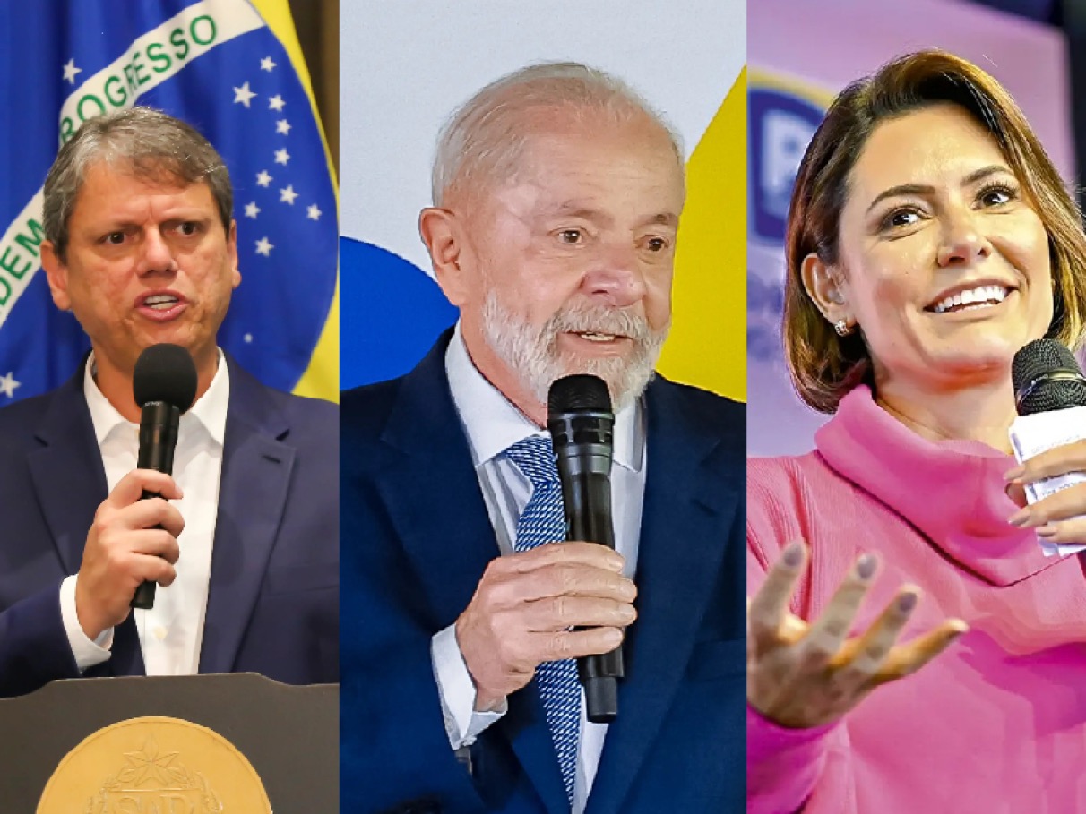 Tarcisio, Lula e Michelle Bolsonaro | Foto: Reprodução