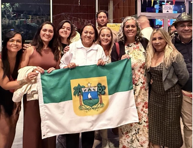 Fatima Bezerra na cidade de Lille na França em divulgação do Forró | Foto: Reprodução