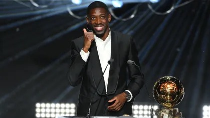 Dembélé vence o prêmio de melhor jogador 2024/25 — Foto: Reuters