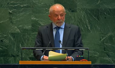Lula discursa sobre a Palestina em conferência nas Nações Unidas Foto: Reprodução/UN Web TV