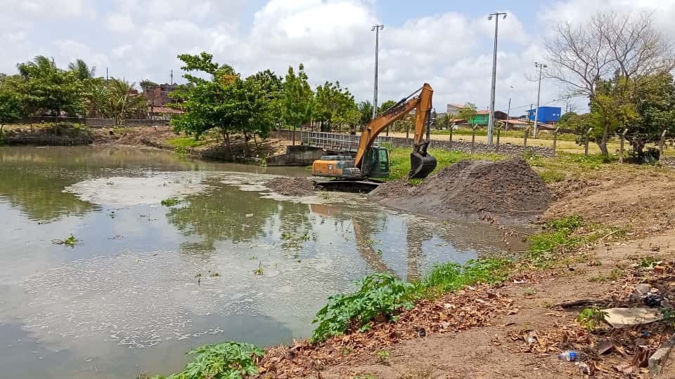 A Lagoa de Captação do Aliança, localizada no bairro Nossa Senhora da Apresentação, na zona Norte de Natal | Crédito: Seinfra