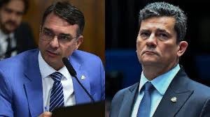 Flávio Bolsonaro e Sérgio Moro