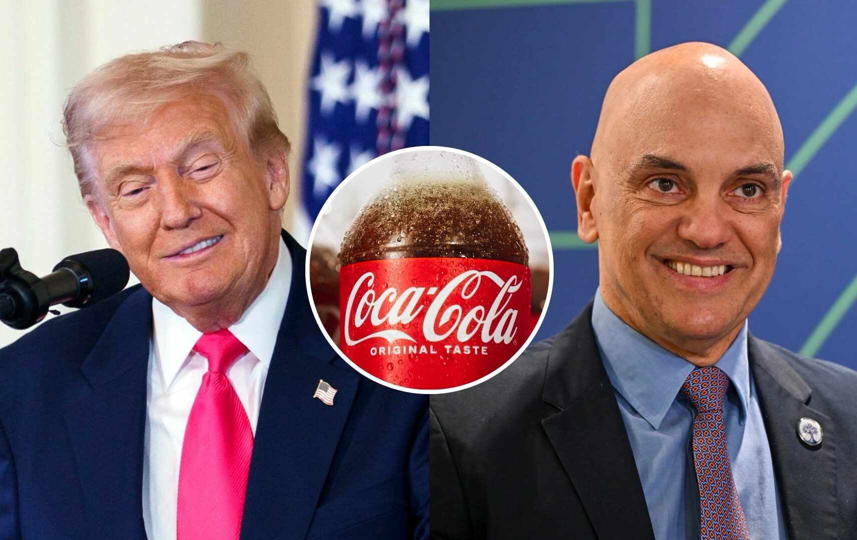 Trump Coca-cola e Alexandre de moraes