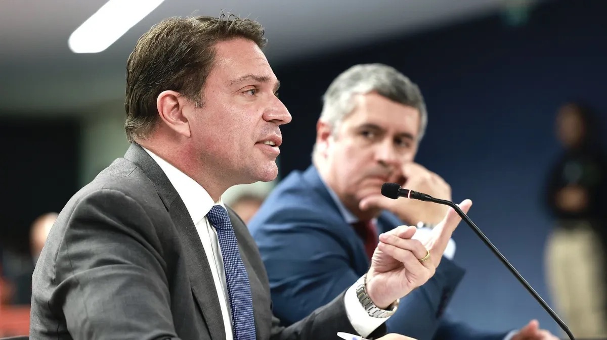 Alexandre Ramagem (PL-RJ) durante interrogatório no Supremo Tribunal Federal  • Fellipe Sampaio/STF