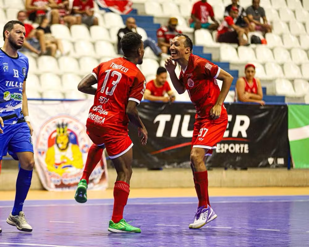 América-RN avança após golear Macau no Nélio Dias, em Natal — Foto: João Gabriel/América FC