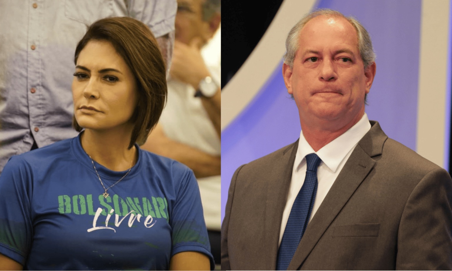 Michelle Bolsonaro e Ciro Gomes