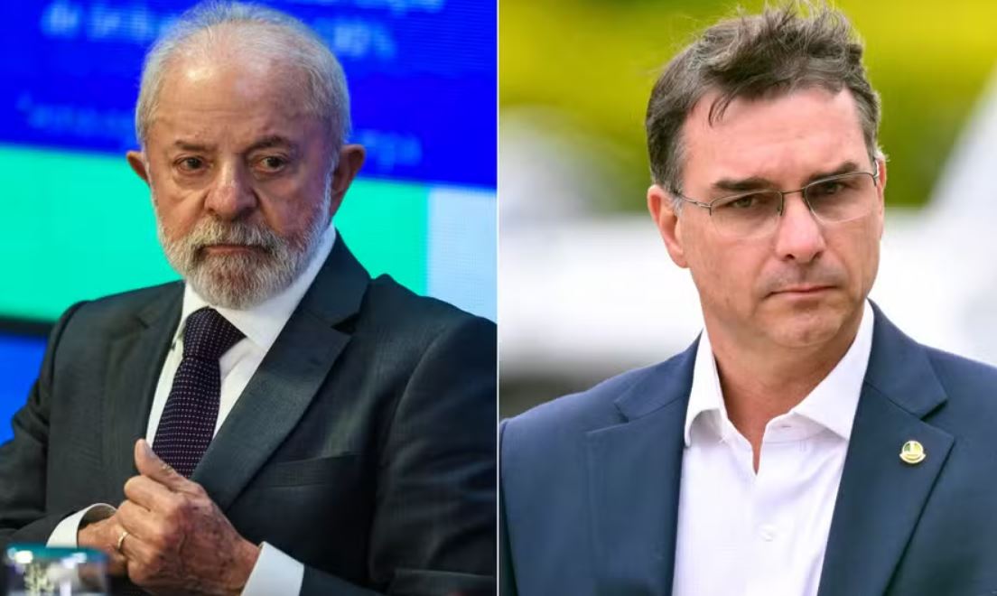 Lula e Flávio Bolsonaro