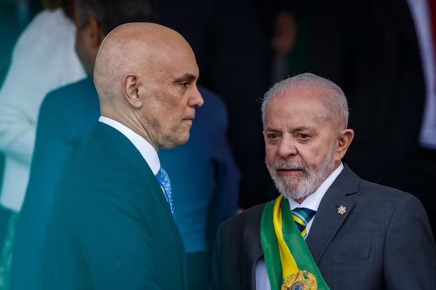 Presidente Lula e Alexandre de Moraes (STF) — Foto: Brenno Carvalho / Agência O Globo