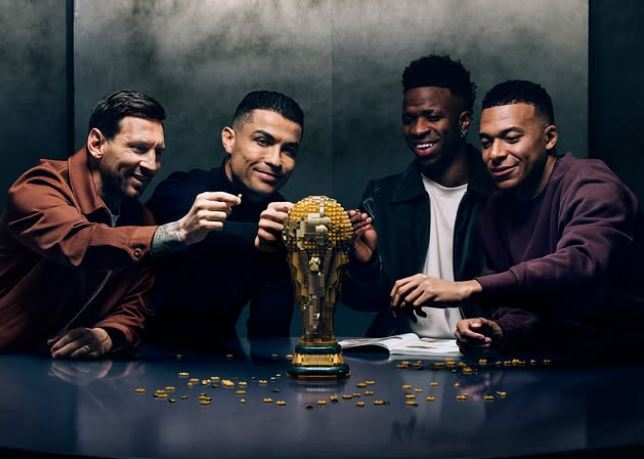 Messi, Cristiano Ronaldo, Mbappé e Vini Jr. - Reprodução