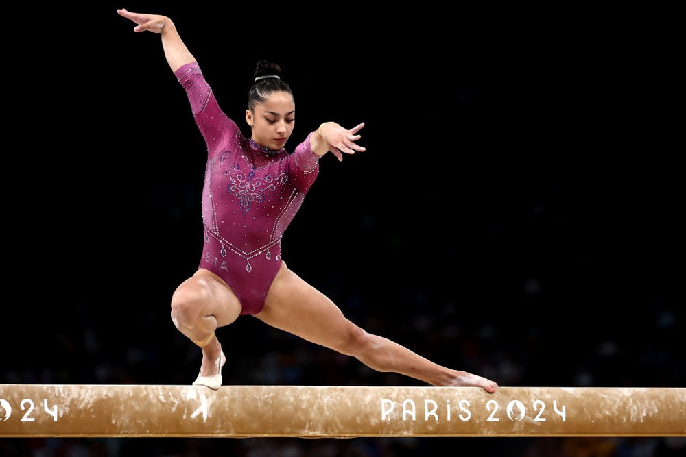 Julia Soares foi medalhista de bronze em Paris 2024 — Foto: Naomi Baker/Getty Images