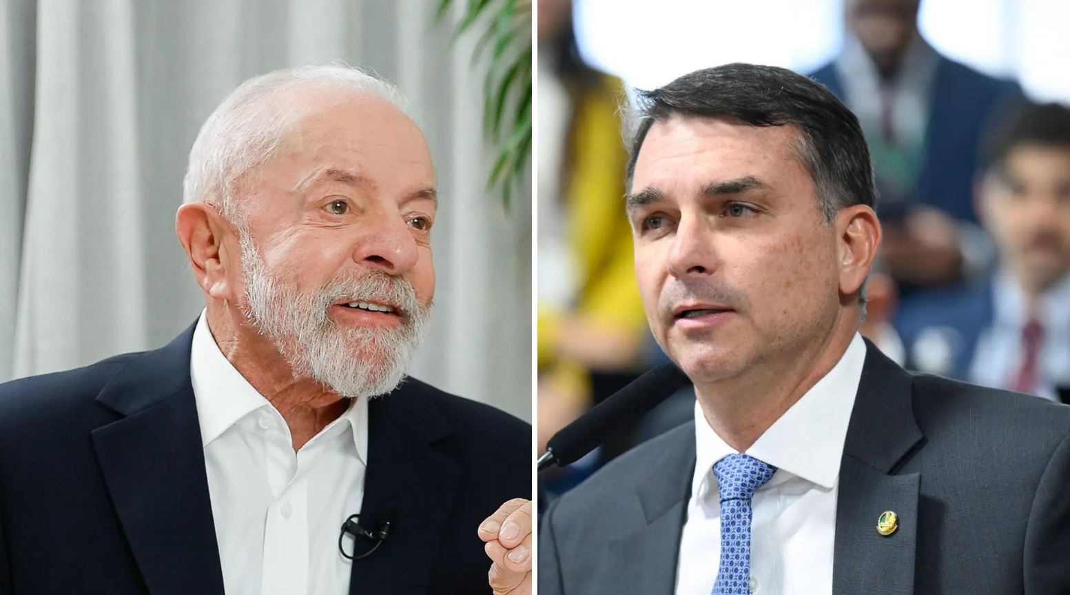 Lula e Flávio Bolsonaro - Ricardo Stuckert/PR e Andressa Anholete/Agência Senado