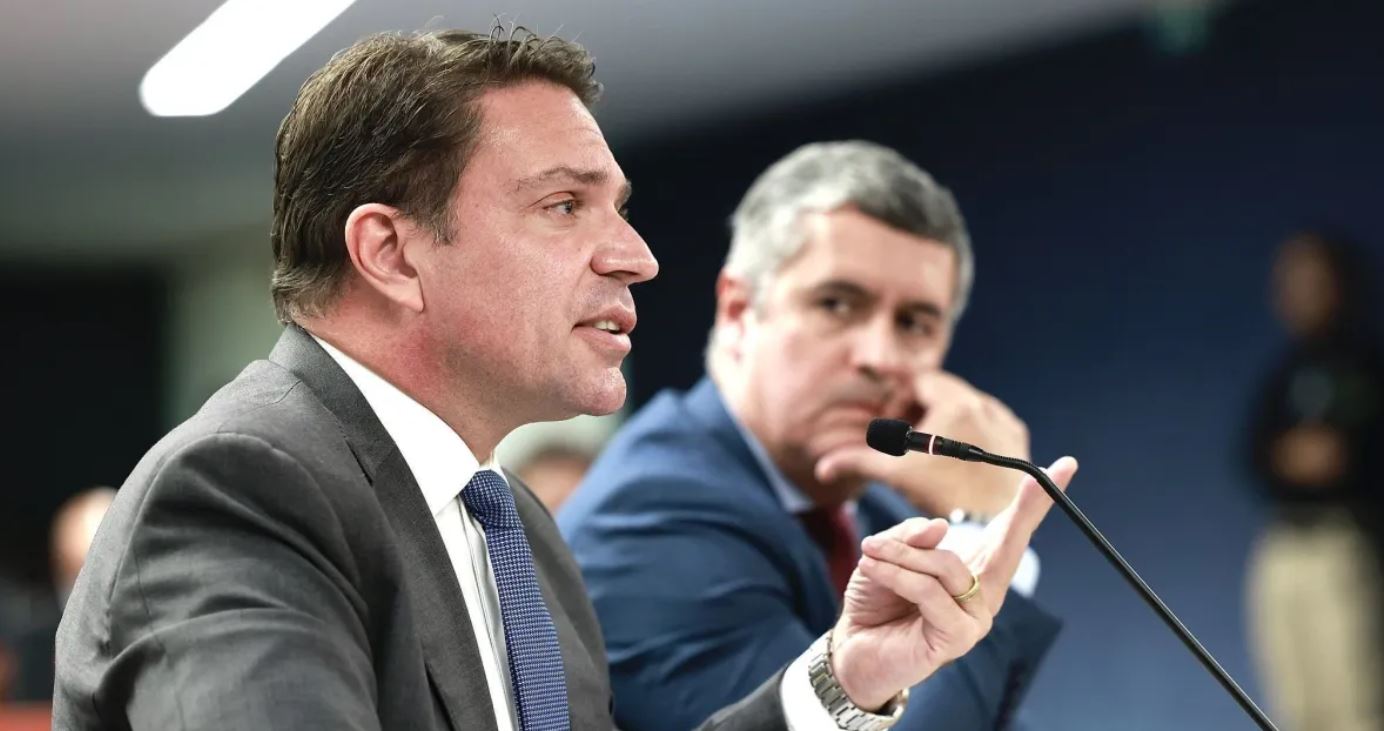 Alexandre Ramagem (PL-RJ) durante interrogatório no Supremo Tribunal Federal  • Fellipe Sampaio/STF