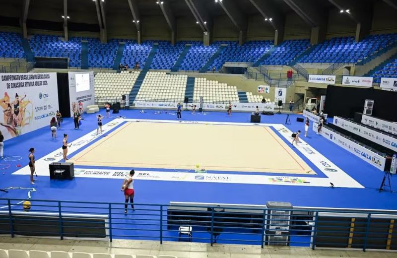 Campeonato Brasileiro de Ginástica Rítmica acontece no ginásio Nélio Dias, em Natal — Foto: Divulgação