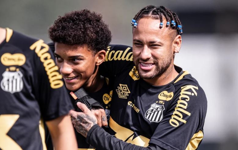 Robinho Jr. e Neymar - Raul Baretta / Santos FC