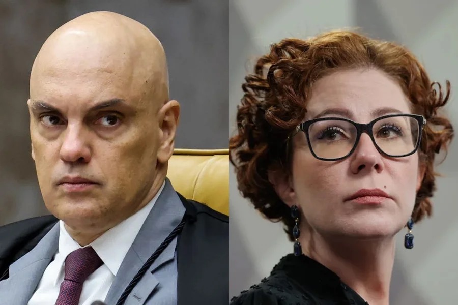 Alexandre de Moraes e Carla Zambelli | Reprodução