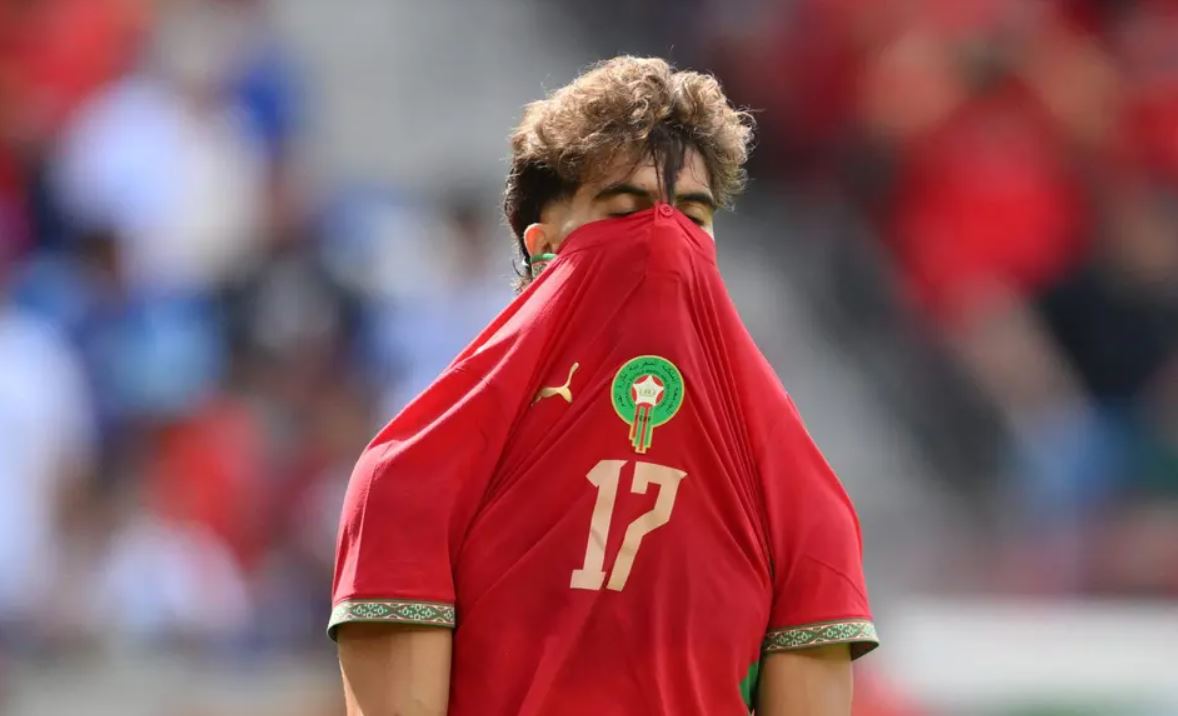 Abde em ação pela seleção de Marrocos (Foto: Angela Weiss/AFP)