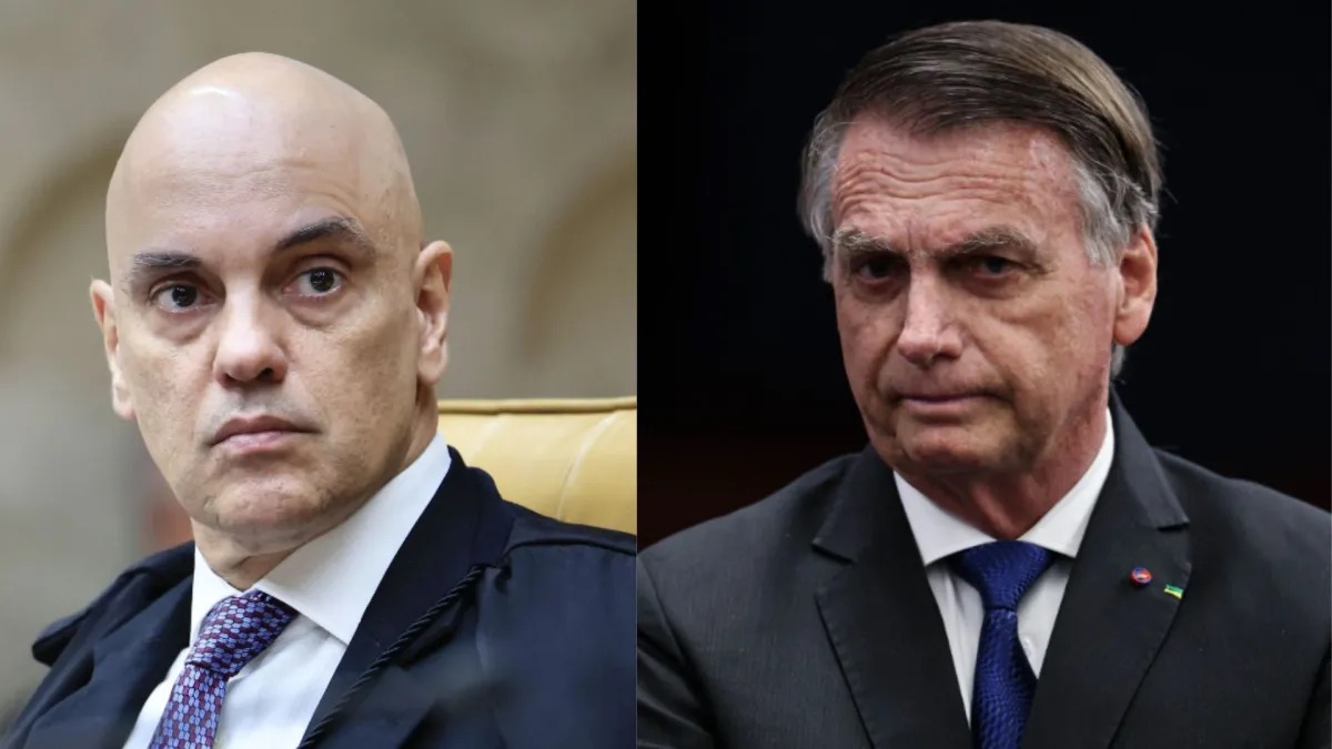 O ministro do STF Alexandre de Moraes e o ex-presidente Jair Bolsonaro  • Fellipe Sampaio/STF | Ton Molina/STF