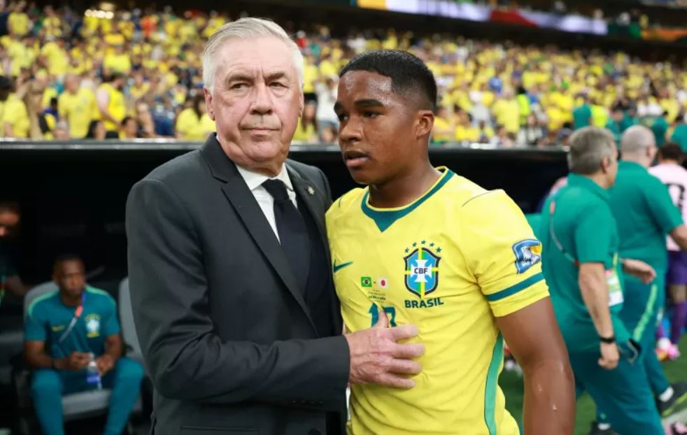 Endrick e Ancelotti
