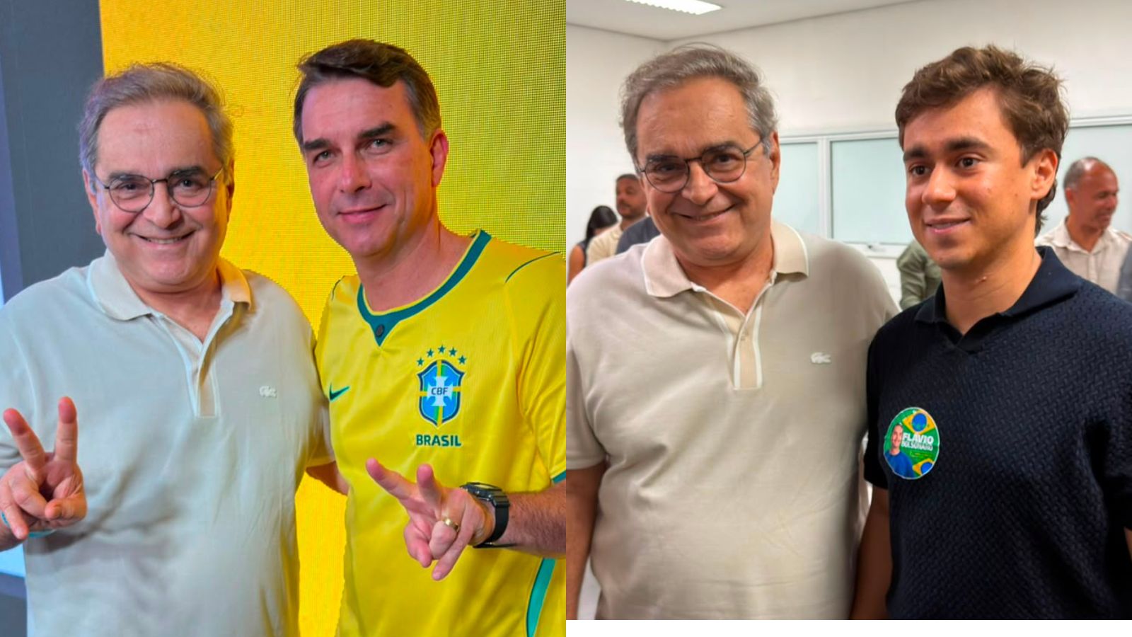 Alvaro dias, flavio bolsonaro e nikolas ferreira