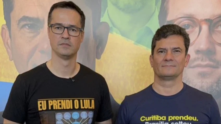 Na imagem, os candidatos Deltan Dallagnol (à esq.) e Sergio Moro (à dir.)