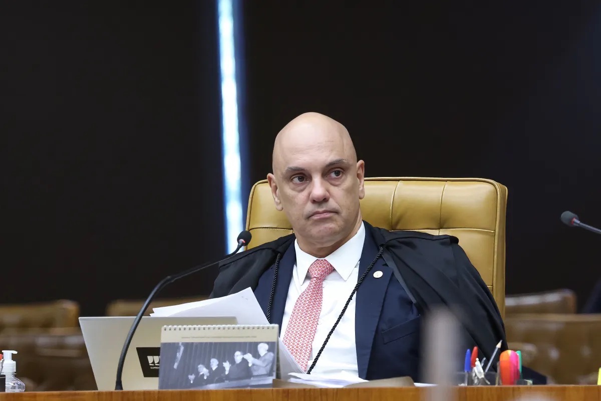 O ministro Alexandre de Moraes durante sessão plenária do STF  • Luiz Silveira/STF
