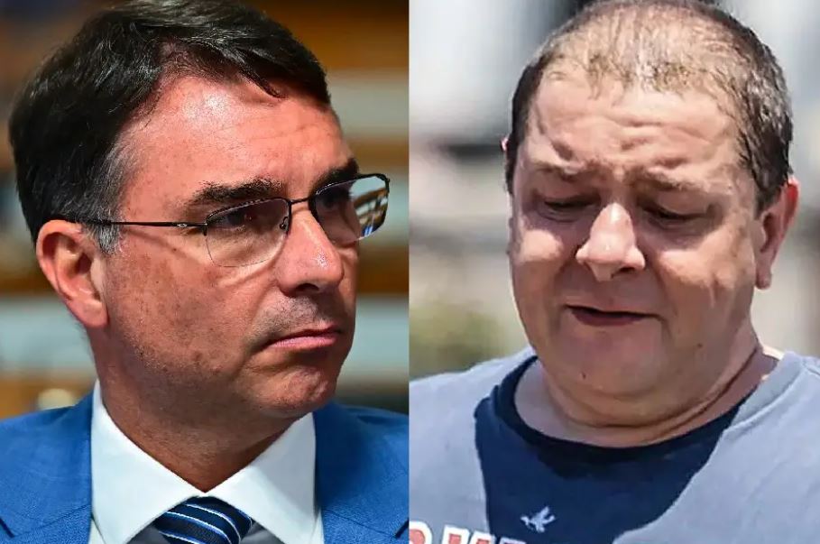 Flávio Bolsonaro (PL) e Lulinha: o presidenciável usa suspeitas sobre o filho do presidente para desgastar o petista (Saulo Cruz/Agência Senado e Danilo M. Yoshioka/Futura Press/Reprodução)