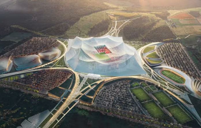 Grand Stade Hassan II, estádio prometido por Marrocos para a Copa do Mundo de 2030 — Foto: Divulgação / Yalla Vamos