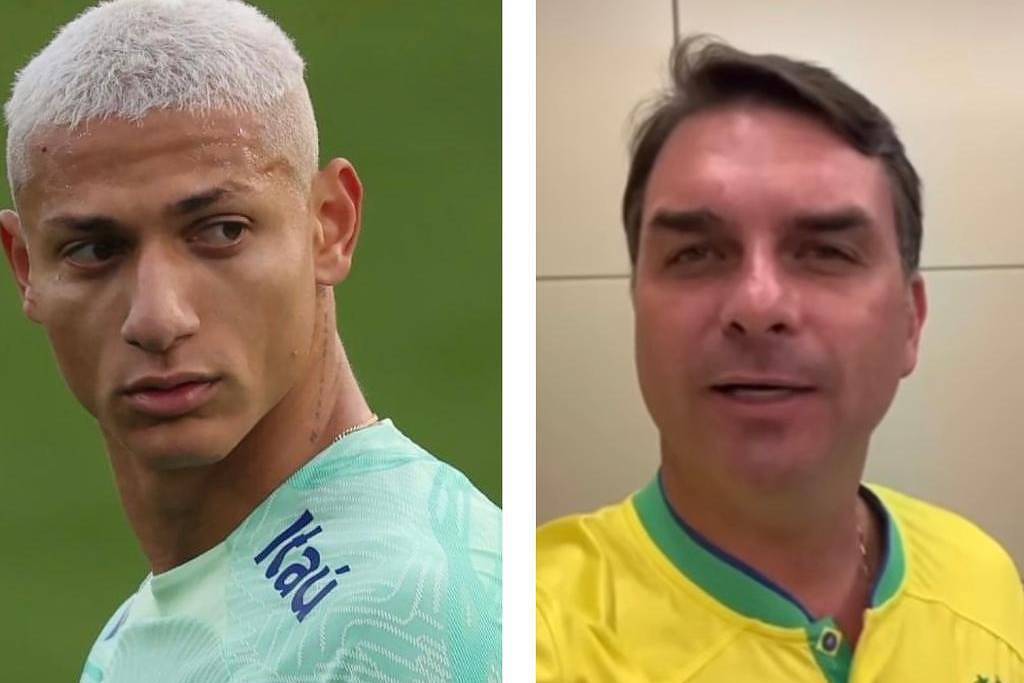 Richarlison e Flávio Bolsonaro