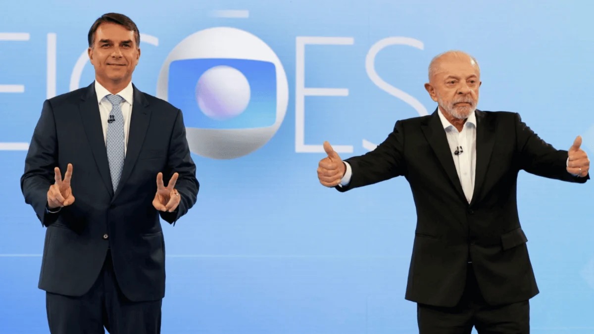 Flávio Bolsonaro e Lula no debate da globo | reprodução