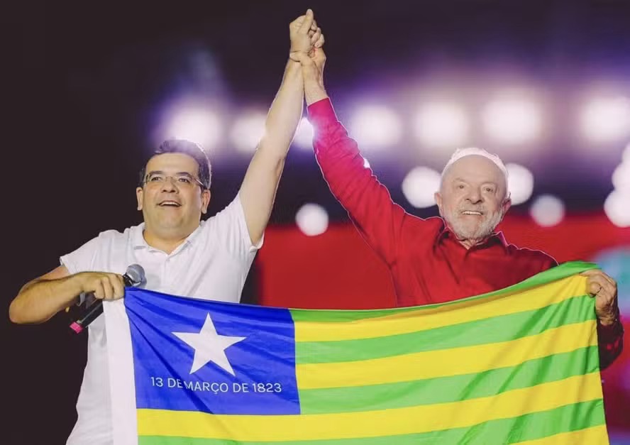 O governador Rafael Fonteles e o presidente Lula — Foto: Reprodução