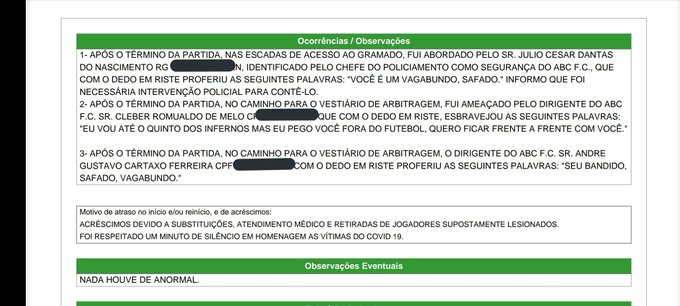 Pablo Ramon relata ofensas e ameaças de dirigentes do ABC